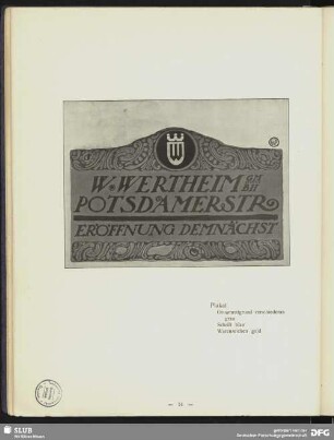 Eröffnung W. Wertheim GmbH