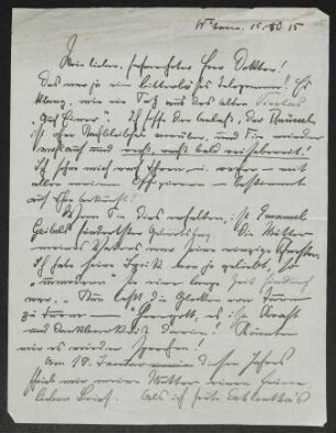 Brief von Fritz Brehmer an Gerhart Hauptmann