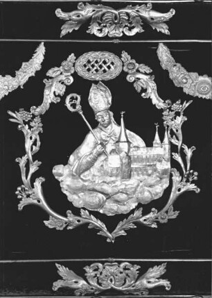 Antependium mit Reliefs der Marienkrönung und der heiligen Bernward und Godehard — Heiliger Godehard