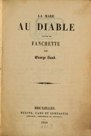 La Mare au diable