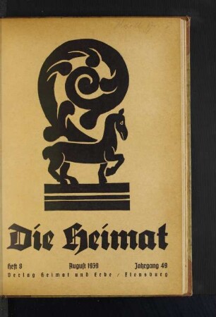 Heft 8 August 1939 Jahrgang 49