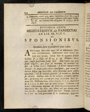 608-616, Sp. 127. De Sponsionibus