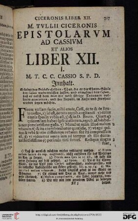 Liber XII: Ad Cassivm et alios