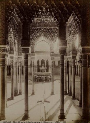 Granada. 550. El patio de los Leones en la Alhambra