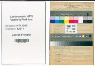 Entnazifizierung Friedrich Coerdt , geb. 20.09.1895 (Bueroangestellter)