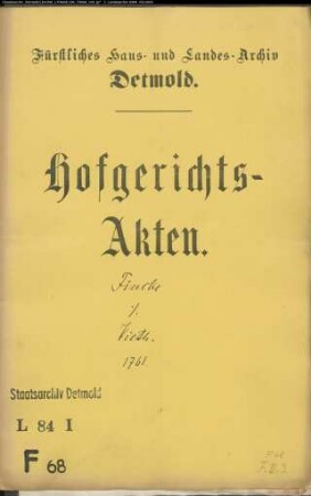Finke, Meier zu Homeien gegen Bernd Vieth zu Homeien - Rückgabe eines verkauften Kamps