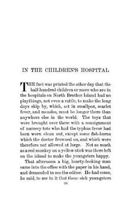 In The Children's Hospital