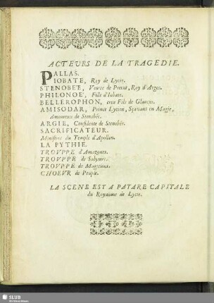Acteurs De La Tragedie