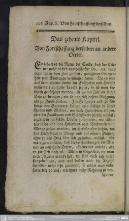 Das zehente Kapitel. Von Fortschaffung derselben an andere Oerter