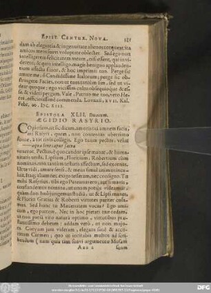 Epistola XLII. Duacum. Aegidio Rasyrio.