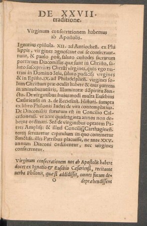 De XXVII. traditione.