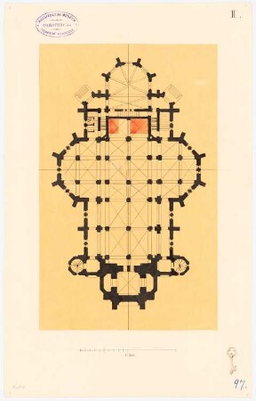 Peterskirche, Frankfurt/Main: Grundriss UG 1:200