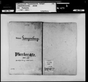 Langenburg: Pfarrberichte und Pfarrbeschreibung