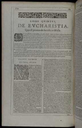 Liber Quintus. De Eucharistia, Qui est primus de sacrificio Missæ.