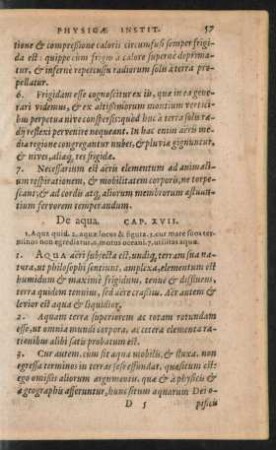 De aqua. Cap. XVII.