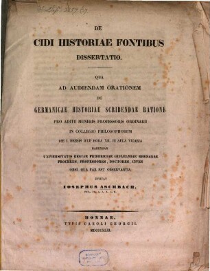 De Cidi historiae fontibus : dissertatio