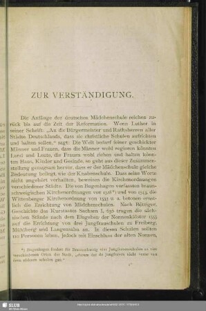 Zur Verständigung