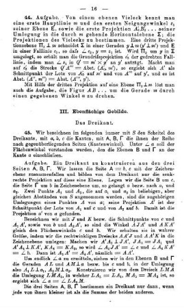 III. Ebenflächige Gebilde.