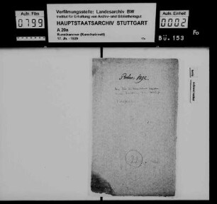 Akten zum Kunstkammersturz 1791/92, Unterfasz. 22: Ermittlung der Herkunft von Zuwächsen