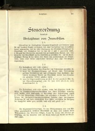 Steuerordnung betreffend Umsatzsteuer von Immobilien.