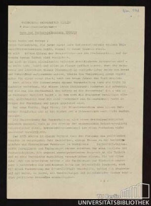 Rede zur Rektoratsübergabe 1968/69