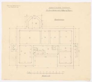 Landhaus Dr. Ruge, Nardevitz: Grundriss für Fundamente 1:50