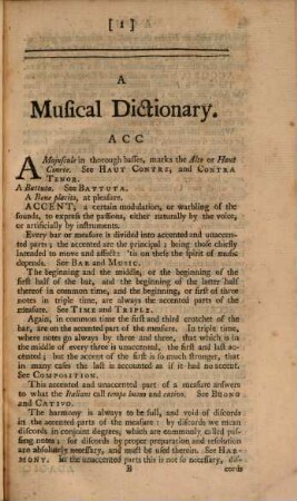 Musical dictionary : being a collection of terms and characters
