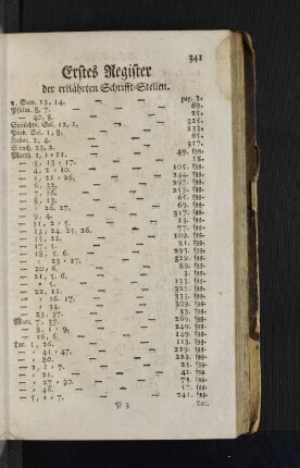 Erstes Register der erklährten Schrifft-Stellen.