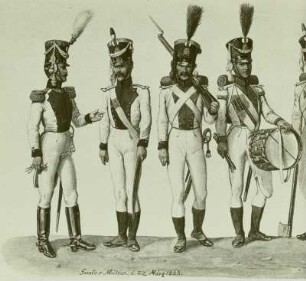 Regiment "König" in der Uniform von 1810