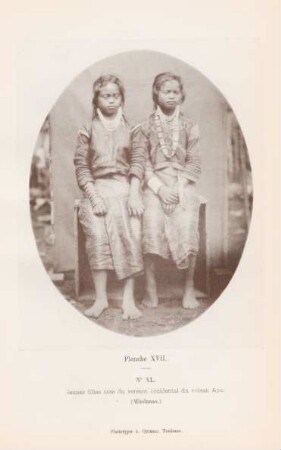 Planche XVII. Jeunes filles atas du versant occidental du volcan Apo (Mindanao)