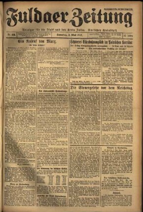 Ausgabe vom Samstag, den 02. Mai 1925.