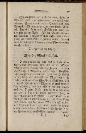 Von der Glückseeligkeit