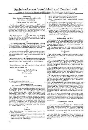 Anordnung über die Errichtung des Zentralinstituts für Lehrerweiterbildung : vom 3. Januar 1955 (GBl. S. 22) ; [Nachdrucke aus Gesetzblatt und Zentralblatt ; Beilage zu Nr. 5 der Verfügungen und Mitteilungen des Ministeriums für Volksbildung]