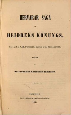Hervarar saga ok Heiðreks konungs