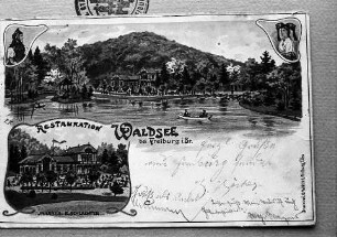 Freiburg i. Br.: Postkarte Waldsee und Restaurant