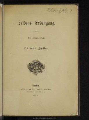 Leidens Erdengang : ein Märchenkreis