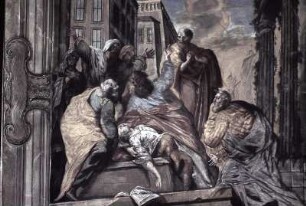 Erweckung des Jünglings Eutychus (Mittelbild)