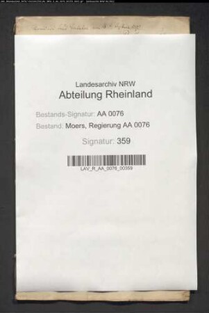 Armenrechnungen der reformierten Gemeine zu Friemersheim