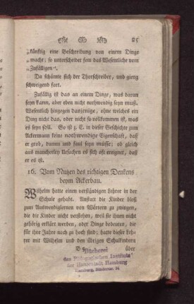 16. Vom Nutzen des richtigen Denkens beym Ackerbau.