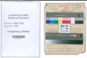 Entnazifizierung Wilhelm Hungenberg , geb. 17.08.1892 (Stadtwerkeangest.)