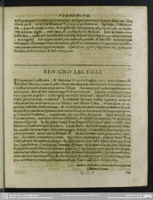 Benigno Lectori