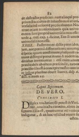 Caput Septimum. De Vero.