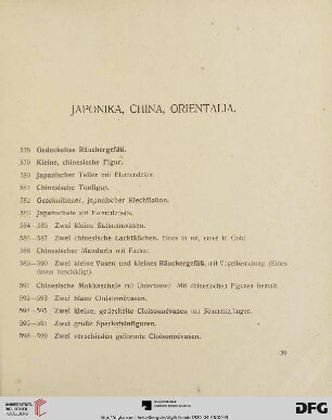 Japonika, China, Orientalia (Nr. 578 - 672)