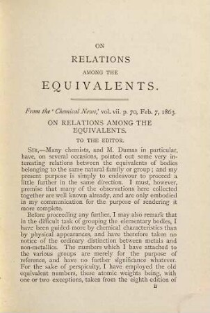 On the discovery of the periodic law, and on relations among the atomic weights