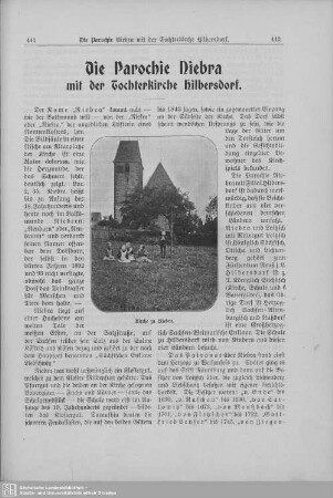Die Parochie Niebra mit der Tochterkirche Hilbersdorf