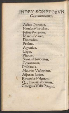 Index Scriptorum Grammaticorum.