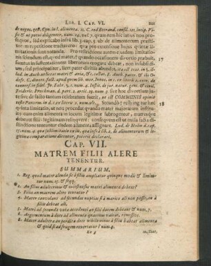 Cap. VII. Matrem Filii Alere Tenentur.