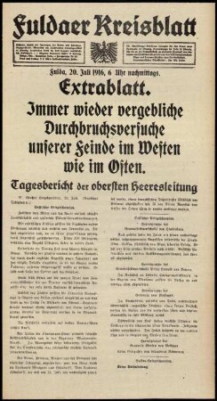 Ausgabe vom Donnerstag, den 20. Juli 1916.