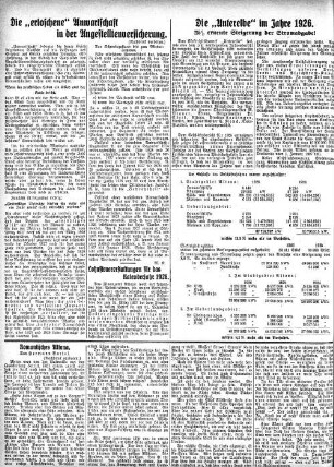 Lohnsteuererstattungen für das Kalenderjahr 1926.