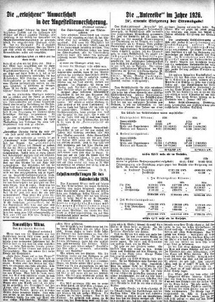 Lohnsteuererstattungen für das Kalenderjahr 1926.